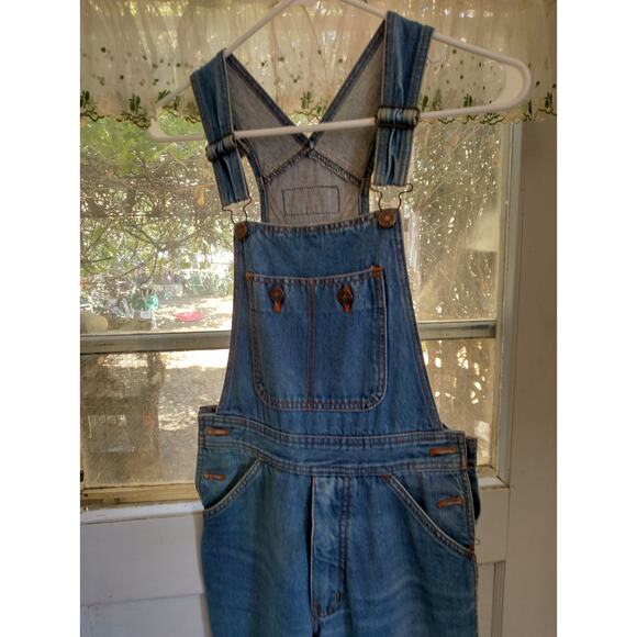 Anthony's overalls, size 5, zipper fly, unhemmed with worn edges, Hong Kong - Picture 2 of 10